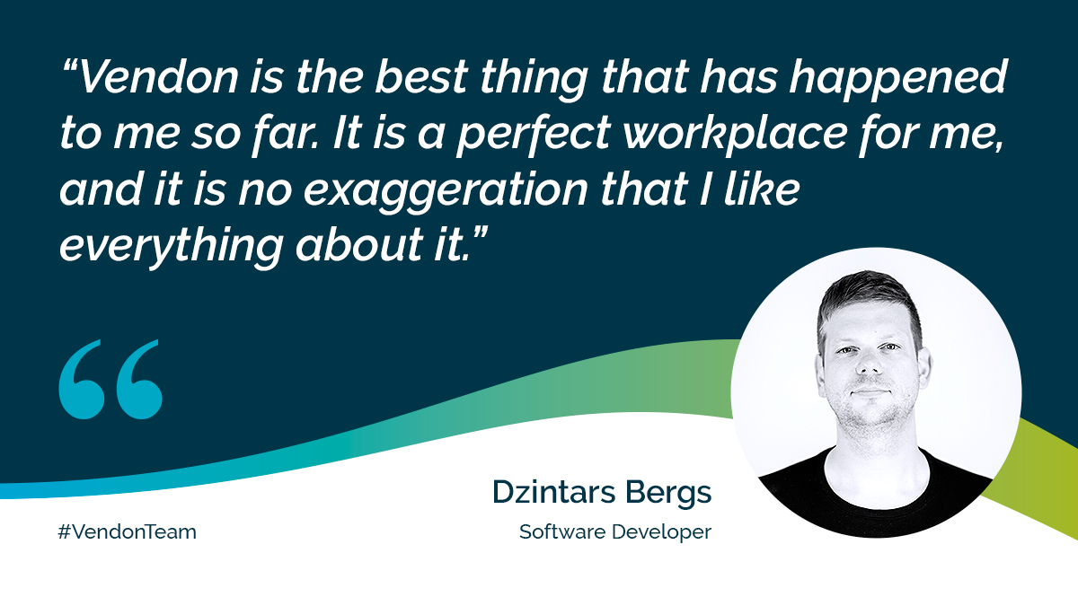 Vendon employee Dzintars|Dzintars with Vendon colleagues|Dzintars and Vendon colleagues|Dzintars and Vendon colleagues|Dzintars and Vendon colleagues|Dzintars
