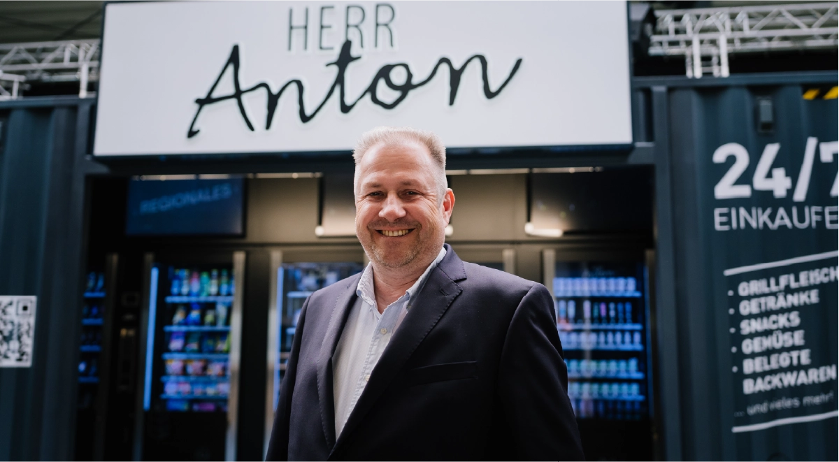 Dirk Hensing, Managing Director of Hensing GmbH, at the company’s vending operations facility.